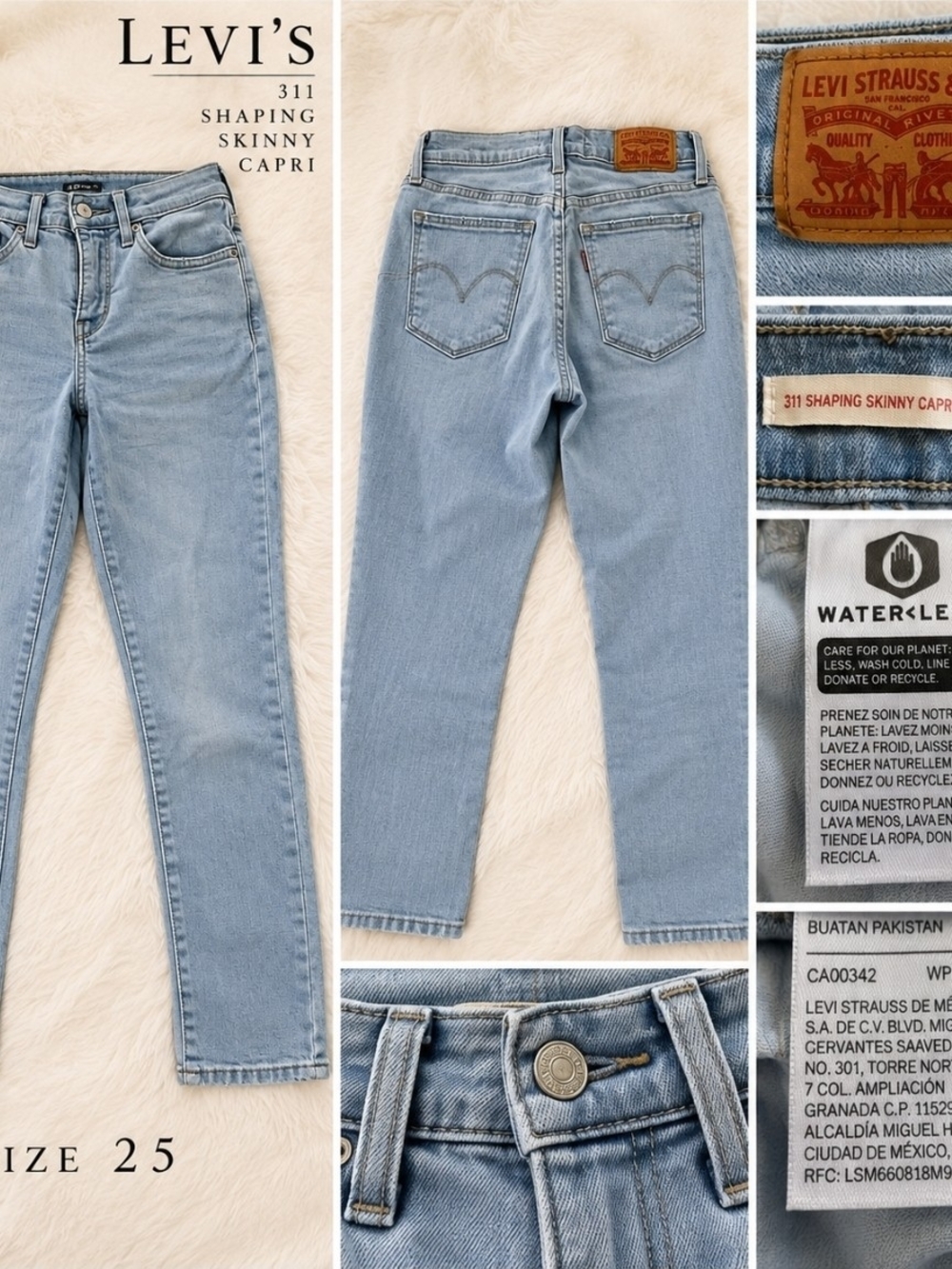 Levi's Light Blue Shaping Skinny Capri Jeans